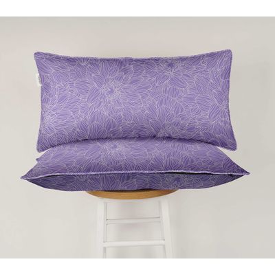Capa para Almofada Lombar em Poliéster, Impermeável para Uso Interno/Externo, Retangular para Móveis de Pátio - Vargottam 30,48 Cm × 45,72 Cm / Roxo
