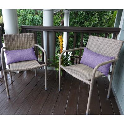 Capa para Almofada Lombar em Poliéster, Impermeável para Uso Interno/Externo, Retangular para Móveis de Pátio - Vargottam 30,48 Cm × 45,72 Cm / Roxo
