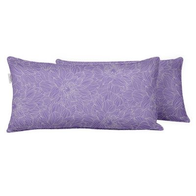 Capa para Almofada Lombar em Poliéster, Impermeável para Uso Interno/Externo, Retangular para Móveis de Pátio - Vargottam 30,48 Cm × 45,72 Cm / Roxo