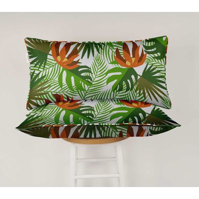 Capa de Almofada Lombar em Poliéster Interno/Externo, Impermeável para Todas as Intempéries, Retangular para Móveis de Pátio - Vargottam 30,48 Cm × 45,72 Cm / Verde