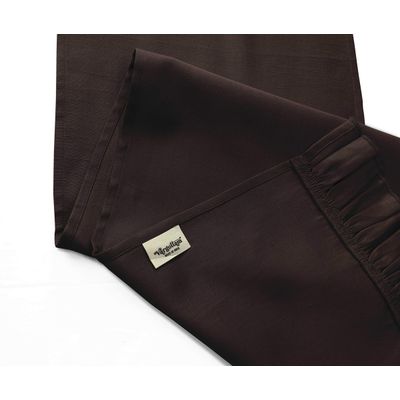 Caminho de Mesa com Babado Marrom para Decoração de Casa e Cozinha - Vargottam 35,56 Cm (L) × 228,6 Cm (C) / Marrom
