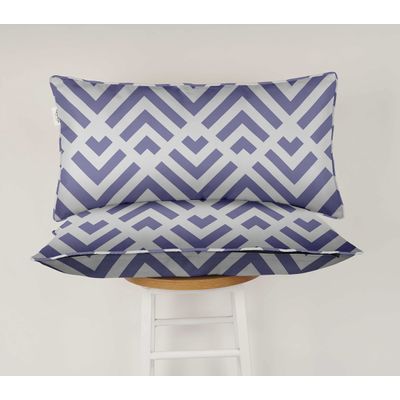 Capa para Almofada Lombar Retangular de Poliéster, Impermeável para Uso Interno/Externo em Móveis de Pátio - Vargottam 30,48 Cm × 50,8 Cm / Roxo