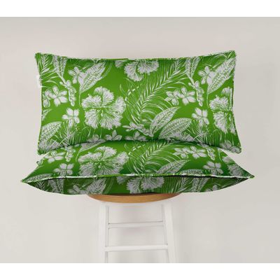 Capa Retangular Impermeável e Resistente a Intempéries para Almofada Lombar em Poliéster, Interno/Externo para Móveis de Pátio - Vargottam 30,48 Cm × 50,8 Cm / Verde