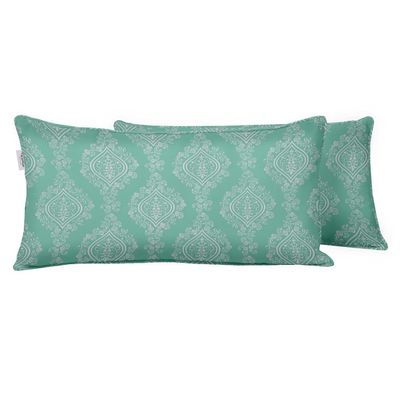 Capa Retangular Impermeável para Almofada Lombar em Tecido de Poliéster, Uso Interno/Externo para Móveis de Pátio - Vargottam 30,48 Cm × 45,72 Cm / Verde