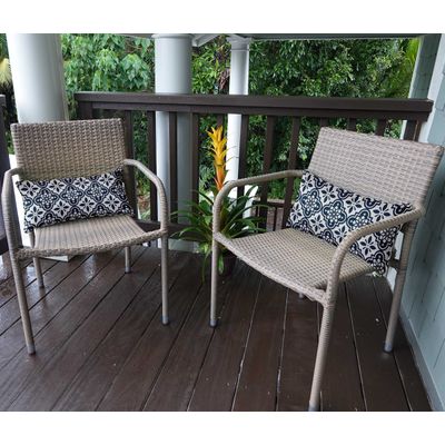 Capa para Almofada Lombar de Poliéster Interno/Externo, Impermeável e Resistente a Intempéries, Retangular para Pátio - Vargottam 30,48 Cm × 45,72 Cm / Branco