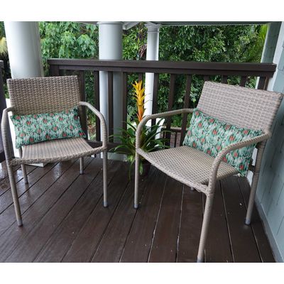 Capa Retangular Impermeável e Resistente a Intempéries para Almofada Lombar em Poliéster, Interno/Externo para Móveis de Pátio - Vargottam 30,48 Cm × 45,72 Cm / Verde