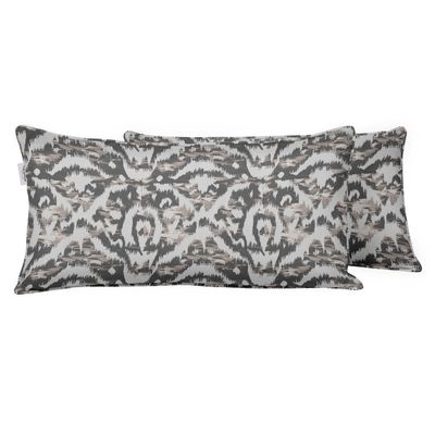 Capa de Almofada Lombar Retangular em Poliéster para Uso Interno/Externo, à Prova d'água, para Móveis de Jardim - Vargottam 30,48 Cm × 60,96 Cm / Cinza