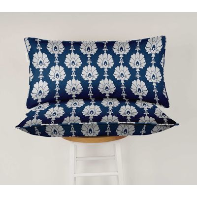 Capa para Almofada Lombar Retangular de Poliéster, Impermeável para Uso Interno/Externo em Móveis de Pátio - Vargottam 40,46 Cm × 60,96 Cm / Azul