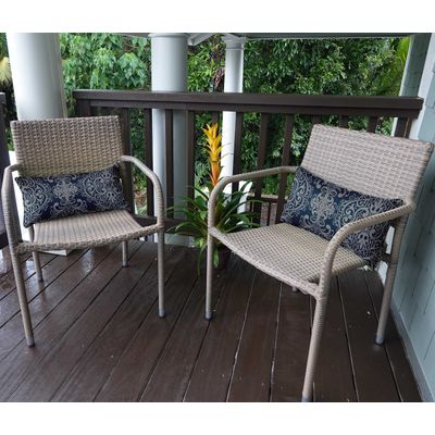 Capa Lombar em Poliéster para Uso Interno/Externo, À Prova D'Água, Retangular para Almofada de Pátio - Vargottam 30,48 Cm × 60,96 Cm / Azul