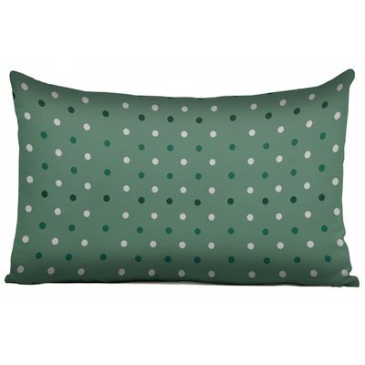 Capa de Almofada Decorativa Estampada Tema Verde Luxuosa para Lombar - Vargottam 50,8 Cm × 30,48 Cm / Verde