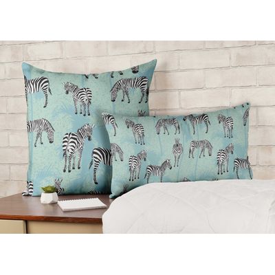 Capas de Almofada Luxuosas Estampadas Tema Azul, Capas Decorativas e Capa para Almofada de Sofá - Vargottam 40,64 Cm × 40,64 Cm – Quadrado / Azul