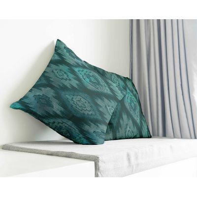 Capa de Almofada Decorativa Estampada com Tema Azul, Fronha Decorativa - Vargottam 30,48 Cm × 30,48 Cm – Quadrado / Azul