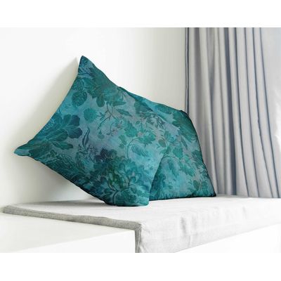 Capa de Almofada Decorativa Estampada com Tema Azul - Vargottam 30,48 Cm × 30,48 Cm – Quadrado / Azul