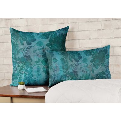 Capa de Almofada Decorativa Estampada com Tema Azul - Vargottam 30,48 Cm × 30,48 Cm – Quadrado / Azul