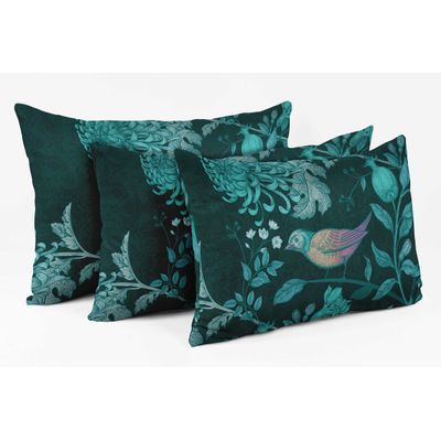 Capa de Almofada Lombar Decorativa Estampada com Tema Azul - Vargottam 50,8 Cm × 30,48 Cm / Azul