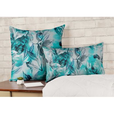 Capas de Travesseiro e de Almofada Decorativas Estampadas com Tema Azul - Vargottam 40,64 Cm × 40,64 Cm – Quadrado / Azul
