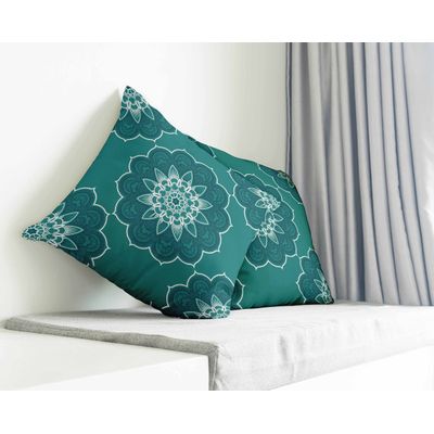 Capas de Almofada Decorativas Estampadas Tema Azul - Vargottam 45,72 Cm × 45,72 Cm – Quadrado / Azul