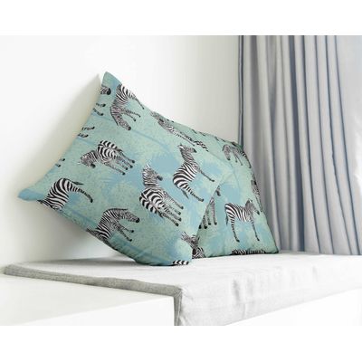 Capas de Almofada Luxuosas Estampadas Tema Azul, Capas Decorativas e Capa para Almofada de Sofá - Vargottam 30,48 Cm × 50,8 Cm – Retangular / Azul