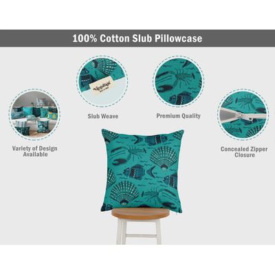 Capas de Almofada Decorativas Estampadas Tema Azul - Vargottam 30,48 Cm × 60,96 Cm – Retangular / Azul