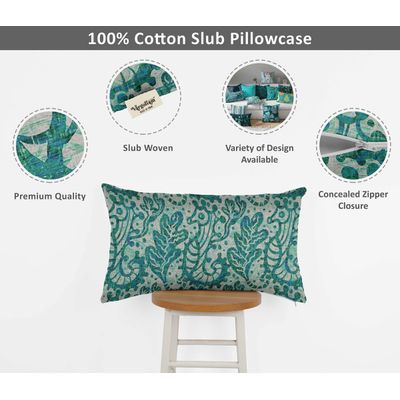 Capas Decorativas para Travesseiro e Almofada Estampadas Tema Azul - Vargottam 30,48 Cm × 60,96 Cm – Retangular / Azul