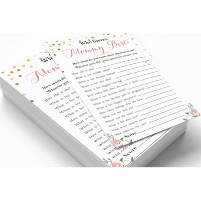 Conjunto com 50 Confetes para Chá de Bebê e Revelação do Sexo, Cartões ABC É Menino / É Menina Acessórios para Festa - Inkdotpot 12,7 Cm × 17,78 Cm / Branco - Quem Disse Isso (Mamãe)