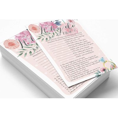 Cartões Florais Quadrados em Branco para Preencher Ideias de Presente para Chá de Noiva e Despedida de Solteira, Pacote com 50 - Inkdotpot 12,7 Cm × 17,78 Cm / Laranja - Por Que Fazemos Isso?