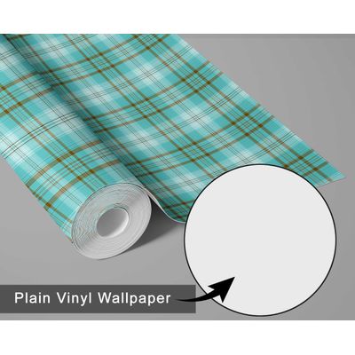 Papel de Parede Xadrez Clássico Azul, Vinílico Autoadesivo, Aplicação Fácil Faça Você Mesmo Para Quarto e Sala - S4Sassy 63,5 cm (L) × 304,8 cm (C) / Azul - Vinil Liso