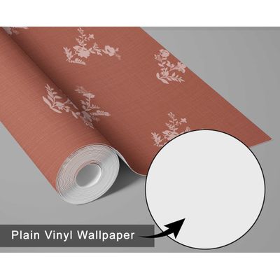 Rolo de Papel Contact Vinílico Autoadesivo, Removível e Impermeável, Mini Buquê Floral Rosa para Paredes, Armários e Cômoda - S4sassy 63,5 cm (L) × 609,6 cm (C) / Rosa - Vinil Liso