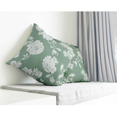 Capas de Almofada Verdes Estampadas Decorativas de Luxo - Vargottam 30,48 Cm × 30,48 Cm – Quadrado / Verde