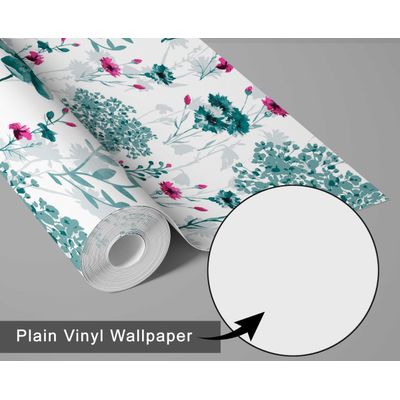 Adesivo Vinílico Autoadesivo Removível à Prova d'Água, Estampa de Folhas Verdes para Paredes, Armários e Cômoda - S4sassy 63,5 cm (L) × 304,8 cm (C) / Verde - Vinil Liso