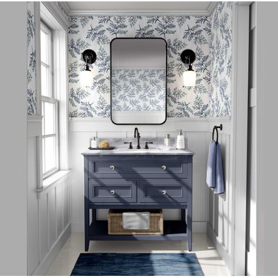 Papel de Parede Autoadesivo Estampa Botânica de Samambaia, Vinílico Verde Removível DIY para Parede de Entrada, Decoração Fácil - S4sassy 63,5 cm (L) × 304,8 cm (C) / Verde - Vinil Liso