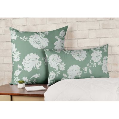 Capas de Almofada Verdes Estampadas Decorativas de Luxo - Vargottam 40,64 Cm × 40,64 Cm – Quadrado / Verde