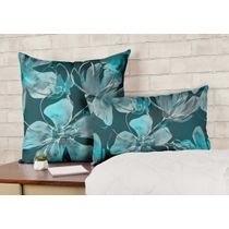 Capas de Travesseiro e Almofada Decorativas Estampadas Tema Azul - Vargottam