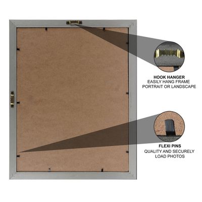 Moldura Pequena para Fotos (Parede e Mesa) em Madeira Branca - Pacote com 4 - Traceease 25,4 Cm × 30,48 Cm / Branco