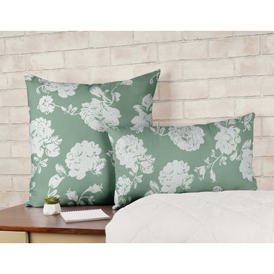 Capas de Almofada Verdes Estampadas Decorativas de Luxo - Vargottam 45,72 Cm × 45,72 Cm – Quadrado / Verde