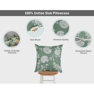 Capas de Almofada Verdes Estampadas Decorativas de Luxo - Vargottam 30,48 Cm × 50,8 Cm – Retangular / Verde