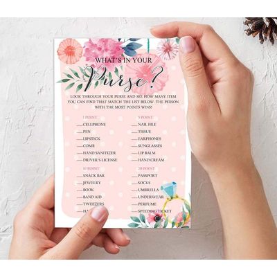 Cartões Florais Quadrados em Branco para Preencher Ideias de Presente para Chá de Noiva e Despedida de Solteira, Pacote com 50 - Inkdotpot 12,7 Cm × 17,78 Cm / Laranja - Conjunto de 4