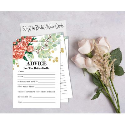 Cartões Quadrados em Branco para Chá de Noiva e Despedida de Solteira, Ideias de Presentes para Preencher, Pacote com 50 - Inkdotpot 12,7 Cm × 17,78 Cm / Branco - Por Que Fazemos Isso?