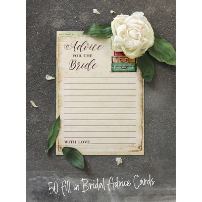 Cartões Quadrados em Branco para Chá Nupcial e Despedida de Solteira, Preenchíveis, 50 Unidades para Jogo de Viagem - Inkdotpot 12,7 Cm × 17,78 Cm / Amarelo - Conjunto de Jogos