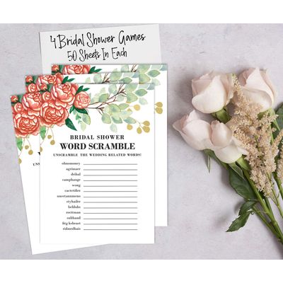 Cartões Quadrados em Branco para Chá de Noiva e Despedida de Solteira, Ideias de Presentes para Preencher, Pacote com 50 - Inkdotpot 12,7 Cm × 17,78 Cm / Branco - Conjunto de 4
