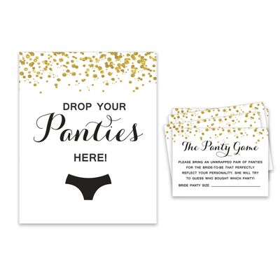 Cartões de Jogo Quadrados em Branco para Ideias de Presentes, 50 Un., Confete Dourado para Chá de Noiva/Despedida de Solteira - Inkdotpot 8,89 Cm × 6,35 Cm / Branco - Jogos de Festa