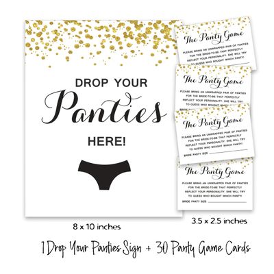 Cartões de Jogo Quadrados em Branco para Ideias de Presentes, 50 Un., Confete Dourado para Chá de Noiva/Despedida de Solteira - Inkdotpot 8,89 Cm × 6,35 Cm / Branco - Jogos de Festa