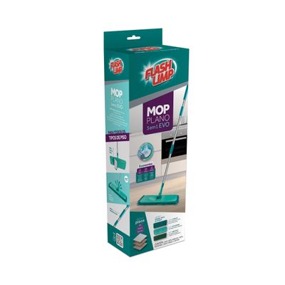 Mop Plano 3 em 1 Flash Limp Evo com Base Flexível Verde