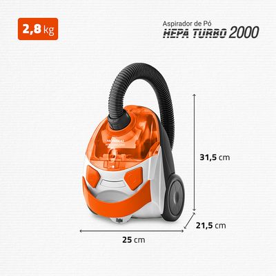 Aspirador de Pó AP15 Hepa Turbo Mondial 220V