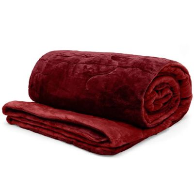 Edredom KazzaVip Queen Plush Flannel 100% Poliéster Dupla Face 240m x 260m Vermelho