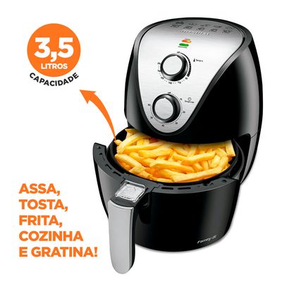 Fritadeira Elétrica Air Fryer Mondial Family AF-30 3,5L Preta - 220V UNICA