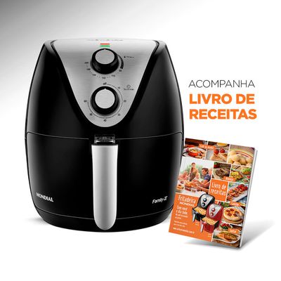 Fritadeira Elétrica Air Fryer Mondial Family AF-30 3,5L Preta - 220V UNICA