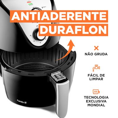 Fritadeira Elétrica Air Fryer Mondial Family AF-30 3,5L Preta - 220V UNICA