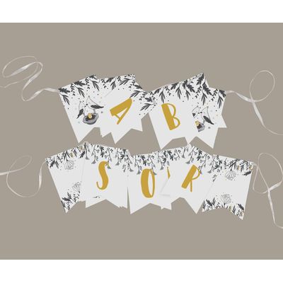 Pronto para Pendurar Varal de Bandeirinhas para Chá de Bebê Menino e Menina, Pré-Enfiado, Tema de Pássaros - Inkdotpot 10,16 Cm × 13,97 Cm / Branco