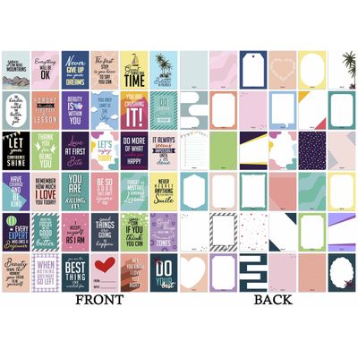 Bilhetes de Lancheira Adultos/Adolescentes, Cartões de Motivação, Inspiração e Afirmação, Pacote 36, Designs Sortidos (Colorido) - Inkdotpot 8,89 Cm × 6,35 Cm / Multicolorido